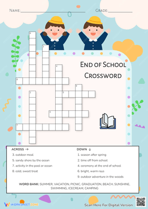 End of School Crossword