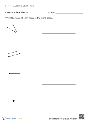 Geometry Basics: Name the Shapes! Exit Ticket Worksheet