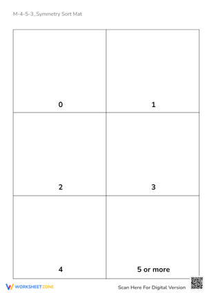 Symmetry Sort: Lines of Symmetry Sorting Mat - Grades 2-4