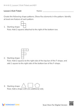 M-4-6-2_Lesson 2 Exit Ticket and KEY