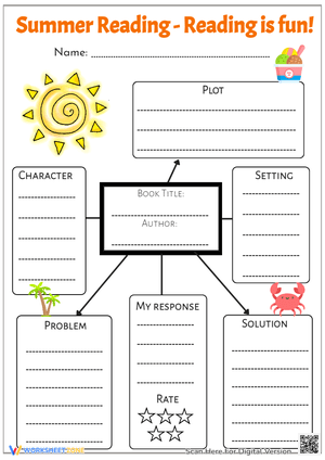 Summer Reading Book Report | Grade 3-6 Essential