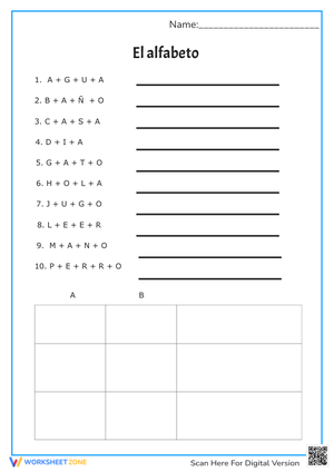 Spanish Alphabet Practice