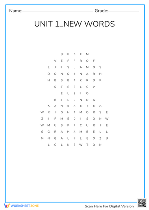 Unit 1 Word Search