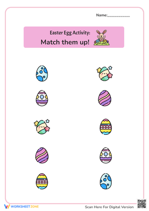 Preschool Easter Eggs Matching Activity