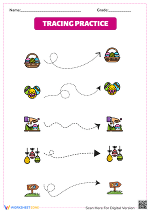 Easter Egg - Tracing Practice