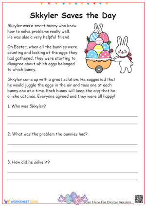 Skkyler Saves the Day - Reading Comprehension