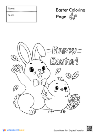 Festive Easter Coloring Page for Creative Kids