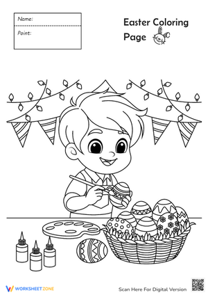 Engaging Easter Coloring Page for Little Artists
