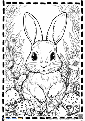 April Holiday Easter Coloring Page for Fun