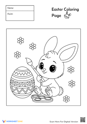 Adorable Bunny & Chick Easter Coloring Fun