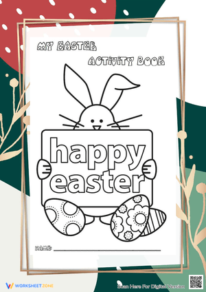 Coloring Easter Activity Book Cover