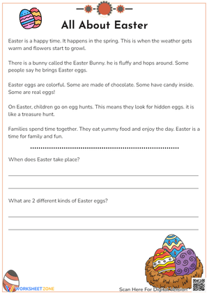 All About Easter - Reading Comprehension