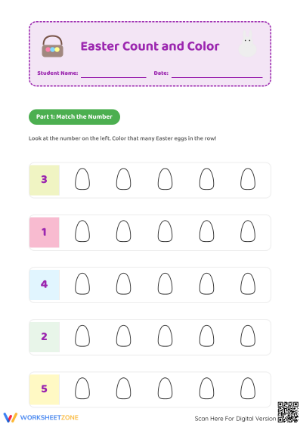 Grade K Counting Objects — Printable No-Prep Worksheet