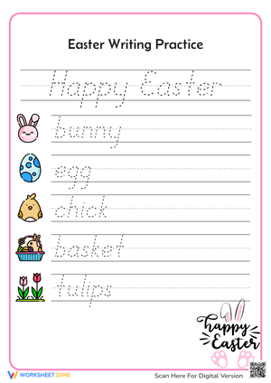 Easter Handwriting Practice for Kids 