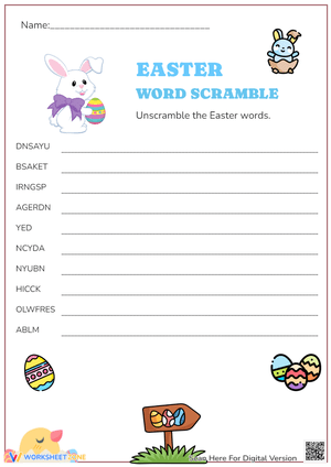 Easter Word Scramble Fun