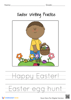 Easter Egg Hunt Writing Practice