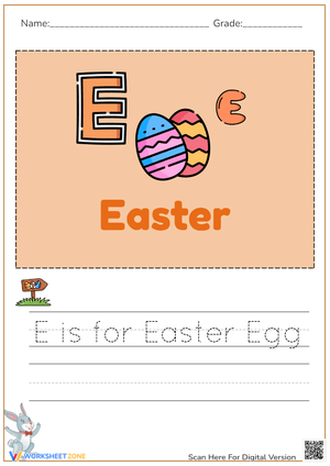 Learn Letter E - Easter Theme