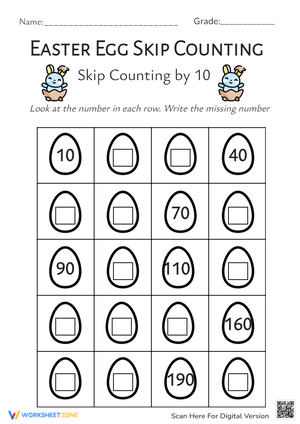 Easter Egg Skip Counting