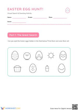 Easter Egg Hunt Math Activity | Essential Grade K Counting
