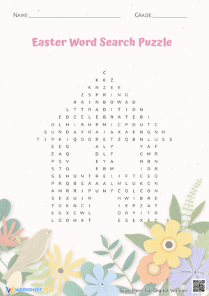 Easter Word Search Puzzle