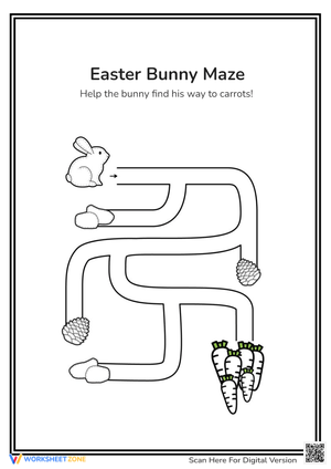 Bunny Rabbit and Carrot Maze 