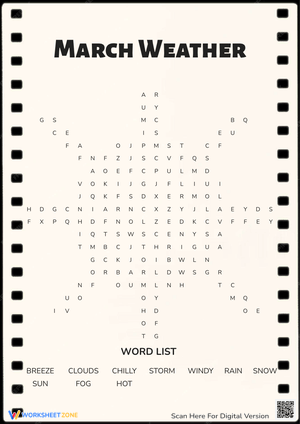 Exploring March Weather Worksheet