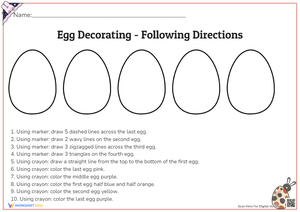 Easter Egg Decorating: Follow Directions Art Activity