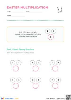 Easter Multiplication Worksheet | Grade 3 Essential