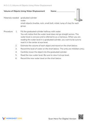 Volume of Objects with Water Displacement