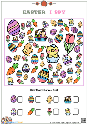 Easter I Spy Activity - Find & Count Eggs, Bunnies & Chicks!