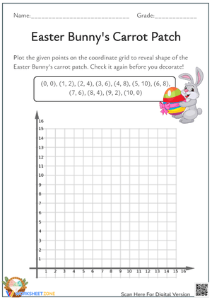 Easter Bunny Coordinate Graphing - Plot the Carrot Patch!