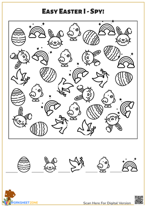 Easy Easter I Spy Game - Find Eggs, Bunnies & More!