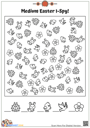 Easter I Spy Game: Count Bunnies, Chicks, & More! Printable Fun