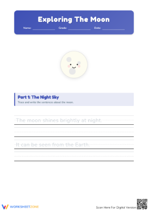 Moon Handwriting Practice