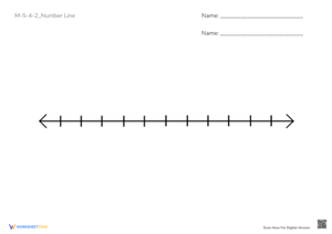 Blank Number Line Worksheet - K-2 Math Practice Tool