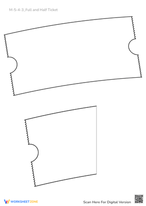Full & Half Ticket Template - Printable Play Tickets for Kids