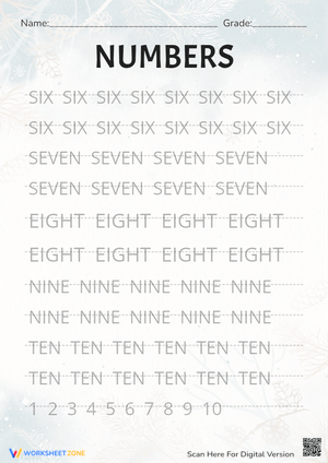 Number Recognition Worksheet