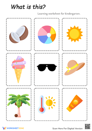 Summer Fun: 'What Is This?' - Kindergarten Identification Game