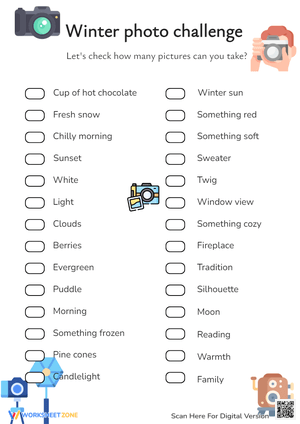 Winter Photo Challenge: Fun Photography Scavenger Hunt!