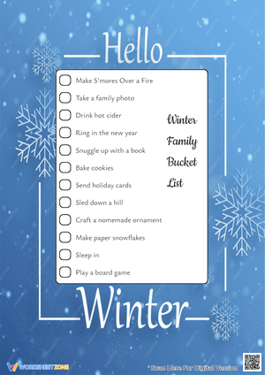 Winter Family Bucket List