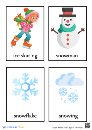 Winter Vocabulary Flashcards - Learn Winter Words! (Preschool)