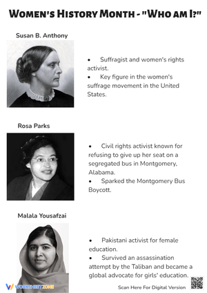 Women's History Month - "Who am I?"