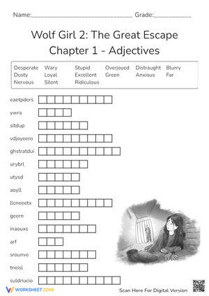 Adjective Scramble Worksheet | Grade 3 Essential