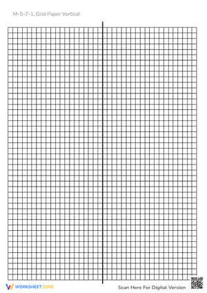 Vertical Grid Paper Template - Printable Graphing Worksheet