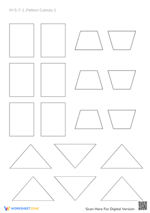 Shapes Cut & Paste Activity - Fine Motor Skills Worksheet