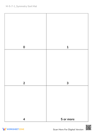 Symmetry Sort: Lines of Symmetry Sorting Mat - Grades 3-5 Geometry