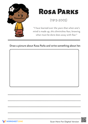 Rosa Parks Drawing and Writing Worksheet