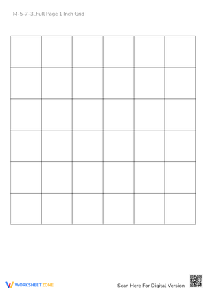 Printable 1-Inch Grid Paper - Graphing, Art & Math Activities