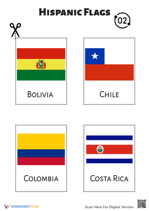 Discover Hispanic Flags with this Worksheet