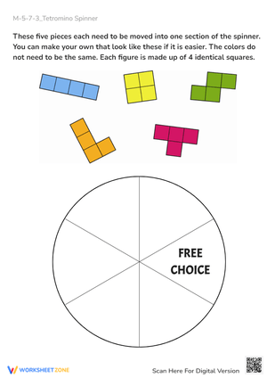 Tetromino Spinner Challenge - Spatial Reasoning Math Puzzle